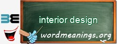 WordMeaning blackboard for interior design